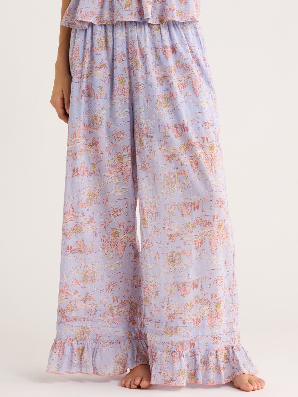 Intimately FP Tangled Lights Ruffle Pajamas Pants Size XS Coquette Girly